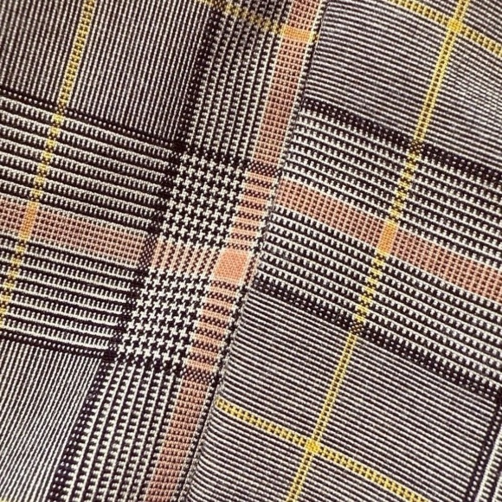 7th Avenue New York & Co Grey Plaid Double Breasted Blazer M Preppy Chic 80-27 - Picture 12 of 12